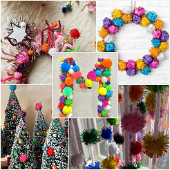 32 palla di pompon in pelliccia sintetica con paillettes morbide&nbsp;DIY-SC0033-96A
