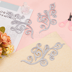 Appliques de broderie informatisées à motif de fleurs de style ethnique&nbsp;PATC-WH0010-36B