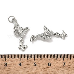 Messing micro pave klare zirkonia anhänger&nbsp;KK-D228-07P