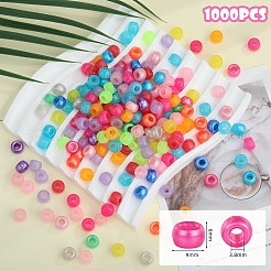 1000 Stück 2 Stile leuchtende Kunststoffperlen&nbsp;KY-SZ0001-56