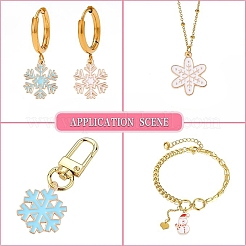 10 pendentif en alliage émaillé sur le thème de l'hiver&nbsp;ENAM-YW0005-21