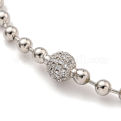 3 mm Kugelkettenarmbänder aus Messing im europäischen Stil zur Schmuckherstellung&nbsp;BJEW-G703-06P