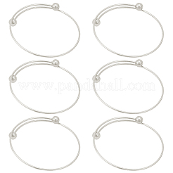 6 pieza de brazalete ajustable de alambre de acero inoxidable 304.&nbsp;MAK-BBC0001-24B-P