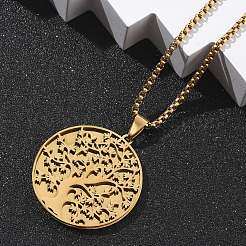 201 colliers pendentifs en acier inoxydable&nbsp;NJEW-Z058-03G
