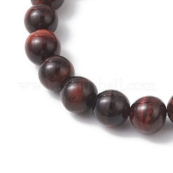 Oeil de tigre naturel perles rondes étirent bracelets&nbsp;BJEW-JB13370-01