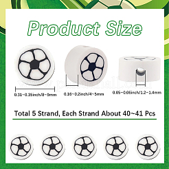 5 Strang handgefertigte Perlenstränge aus Fimo&nbsp;CLAY-SC0002-44