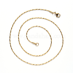 Collana con catena a maglie Boston in acciaio inossidabile 304 con placcatura sotto vuoto in PVD&nbsp;NJEW-S420-006A-G