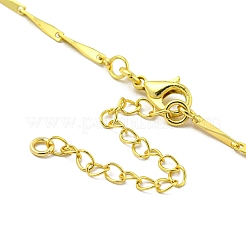 Fabrication de colliers de chaîne à maillons en laiton avec fermoir&nbsp;KK-L209-034A-G