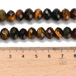 Tre fili di perline di occhio di tigre naturale di colore&nbsp;G-C259-A01-6x10mm-03