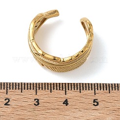 Offene Manschettenringe aus Edelstahl 304 für Damen&nbsp;RJEW-L341-03B-G
