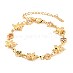 304 Edelstahl-Gliederarmbänder für Damen&nbsp;BJEW-U026-02B-G