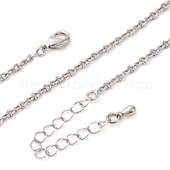 Collane a catena intrecciata in ottone testurizzato&nbsp;MAK-L045-05P