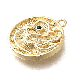 Pendentifs avec zircon cubiques à micro-pavés en laiton&nbsp;KK-Q035-16B-G