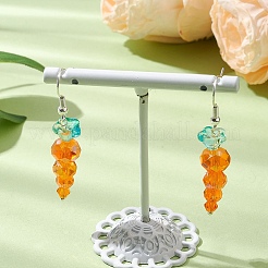 Pendientes colgantes de vidrio con forma de zanahoria de Pascua para mujer&nbsp;EJEW-JE06219