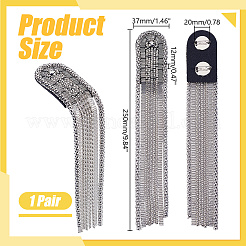 2 spallina con catena a nappa in ferro&nbsp;DIY-HY0003-58P
