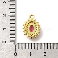 Messing Zirkonia mit Glasanhängern&nbsp;KK-M295-03G