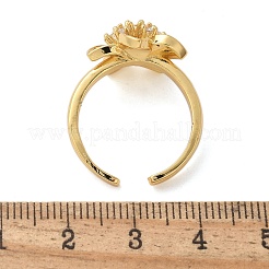 Messing Micro Pave klare Zirkonia Fingerringe&nbsp;RJEW-C120-29A-G