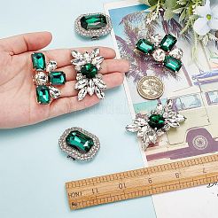 6 stücke 3 arten legierung glas strass schuh dekoration&nbsp;FIND-AR0005-06