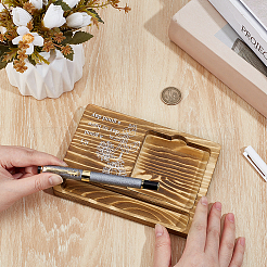 2 Stück Holz-Displaytabletts mit Blumendruck für Haftnotizen&nbsp;ODIS-PH0009-18