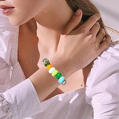 100 Stück 10 Farben undurchsichtige europäische Acrylperlen&nbsp;SACR-FS0001-51