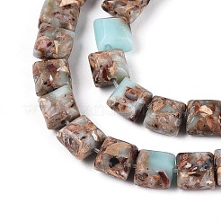 Synthetische Aqua Terra Jaspis Perlen Stränge&nbsp;G-S366-017-01