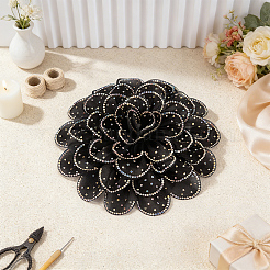 Broches de flores de poliéster&nbsp;JEWB-WH0020-130A