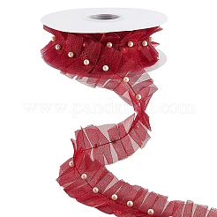 Garniture de dentelle de fleur de broderie de polyester&nbsp;OCOR-WH20006-84B