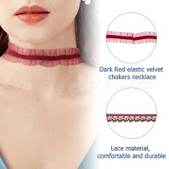 3 Stück Polyester-Halsketten für Damen&nbsp;AJEW-HS0001-06A