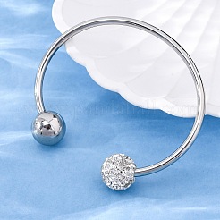 Bracelets manchettes en acier inoxydable 304&nbsp;BJEW-A036-05P