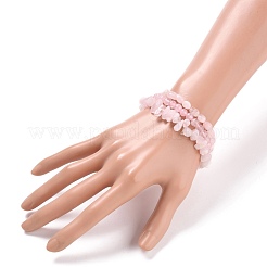 Natürlichen Rosenquarz Stretch-Armbänder&nbsp;BJEW-JB05647