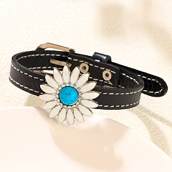 Lederband Kordel Armband & Armreif&nbsp;BJEW-CL0001-44A
