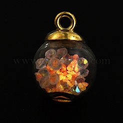 Pendentifs globe en verre transparent&nbsp;FIND-WH0146-36C