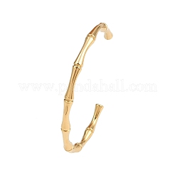 304 Edelstahl Bambus Gelenk Manschette Armreifen für Frauen&nbsp;BJEW-G759-09G