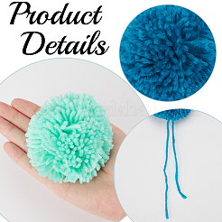 12 Stück 12 Farben DIY Craft Polyester Pom Pom Ball&nbsp;AJEW-CY0002-94