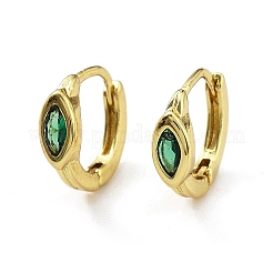 Micro ottone spianare zirconi Orecchini a cerchio&nbsp;EJEW-C136-02G