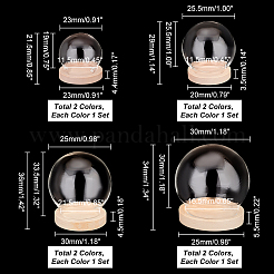 8 ensemble de 8 couvercles de dôme en verre ronds de style&nbsp;AJEW-PH0004-87