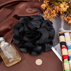 Broches en polyester à fleurs&nbsp;JEWB-WH0001-47P-01