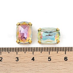 Strasse aus Messing und Glas zum Aufnähen&nbsp;RGLA-U001-07G-03