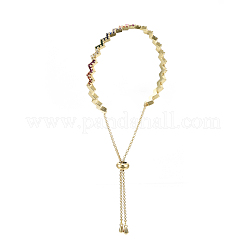 Messing Micro pave Zirkonia Slider Armbänder&nbsp;BJEW-S142-030-NF