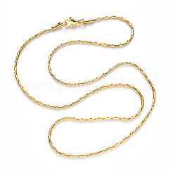 Collier à maillons Boston en acier inoxydable 304 avec placage sous vide PVD&nbsp;NJEW-S420-005A-G