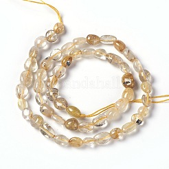 Natürlichen Gold Rutilquarz Perlen Stränge&nbsp;G-L493-15