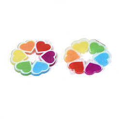 Regenbogen-Anhänger aus bedrucktem Acryl im Pride-Stil&nbsp;SACR-B005-01C