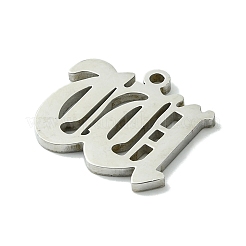 Pendenti in acciaio inossidabile 201 anti-ossidazione&nbsp;STAS-B055-01P-W