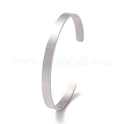 Brazalete abierto de acero inoxidable 304 que no se deslustra&nbsp;BJEW-G653-01P-04