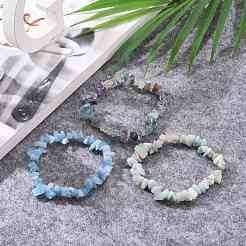Chips Naturmischstein Stretch Armbänder&nbsp;X-BJEW-JB05643