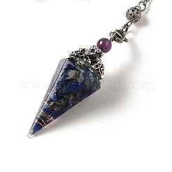Natürlicher Lapislazuli Pendel Anhänger große Anhänger&nbsp;G-H285-02P-05