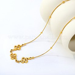 Colliers pendentifs Sanke en acier inoxydable 304 en forme de S&nbsp;WG3BA37-01