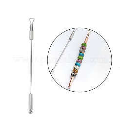 Empujador de cutículas de doble cabezal con cuentas de acero inoxidable 201&nbsp;LS-STAS-R161-01P