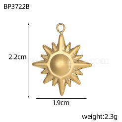 Pendentifs en acier inoxydable 304&nbsp;STAS-OY005-66G