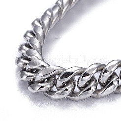 Bracelets à maillons cubains en acier inoxydable 304 résistant au ternissement pour hommes&nbsp;BJEW-P263-B02-P